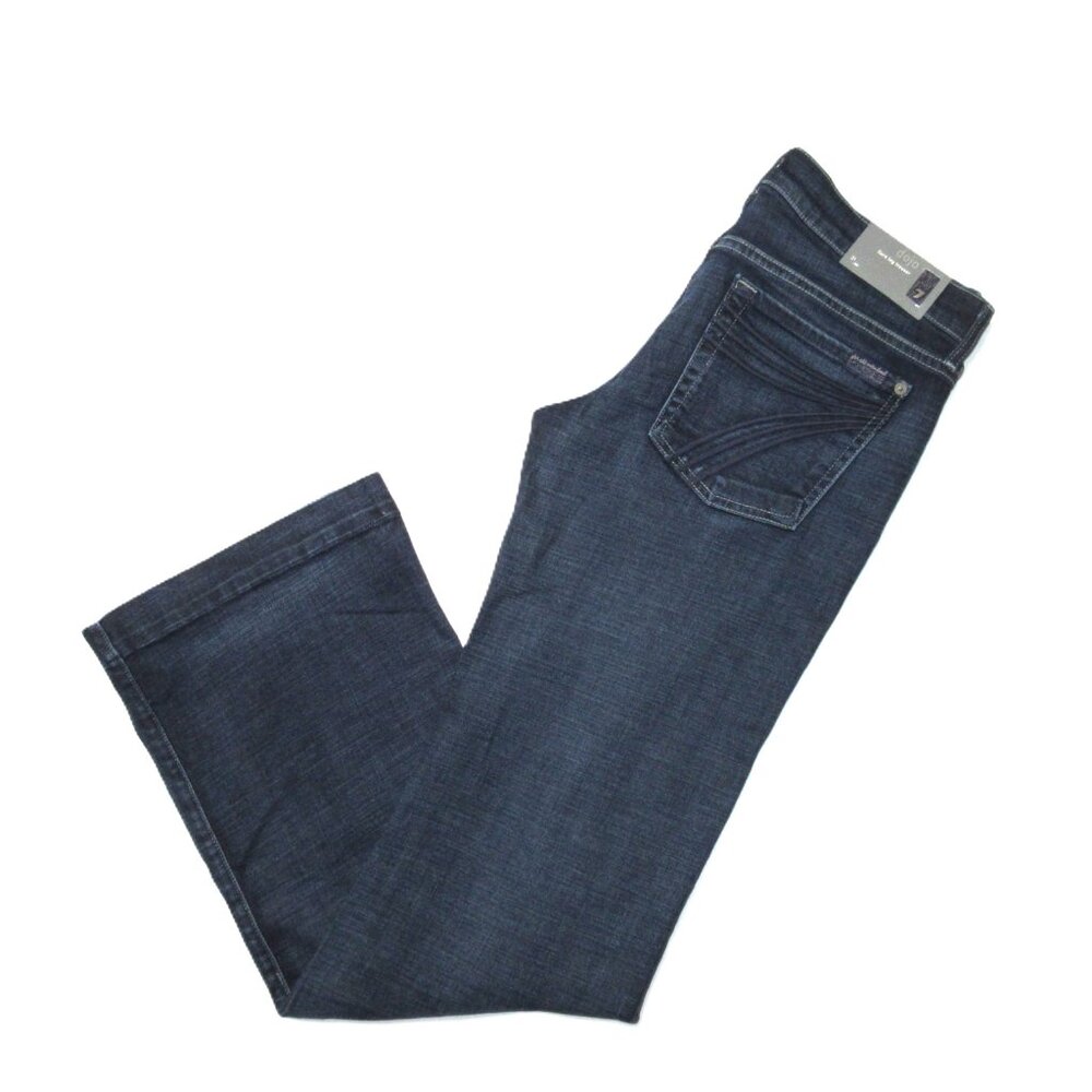 NWT 7 For All Mankind Dojo '7' Pocket Distressed Trouser Flare Jeans 31 x 34 ½ - Picture 7 of 7